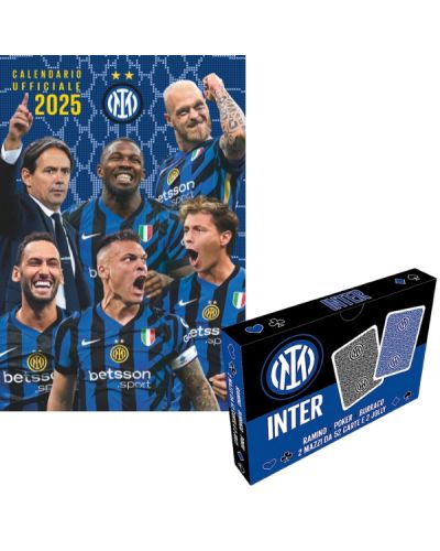 Calendario verticale Inter 2025 + Mazzo di carte