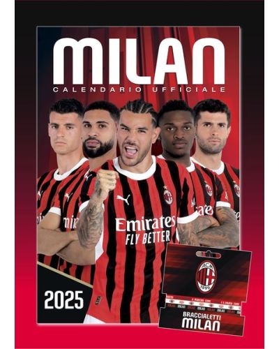 Calendario Milan 2025 - Verticale + Set braccialetti