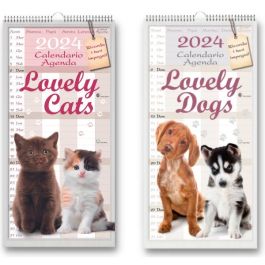 Calendario illustrato Cuccioli Cani e Gatti 2024 